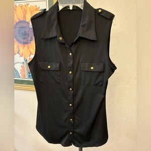 BCBG Maxazria Black Sleeveless Top